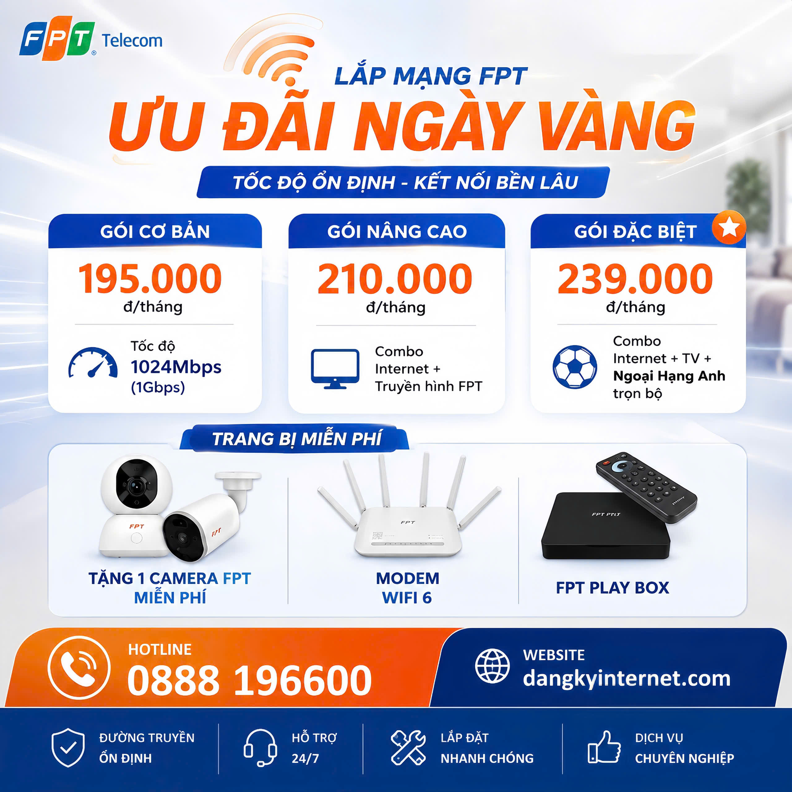 ưu đãi ngày vàng lắp mạng wifi fpt